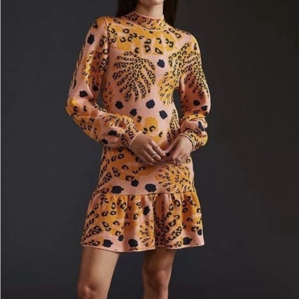 Farm Rio Anthropologie Animal Palm pink combo NWT